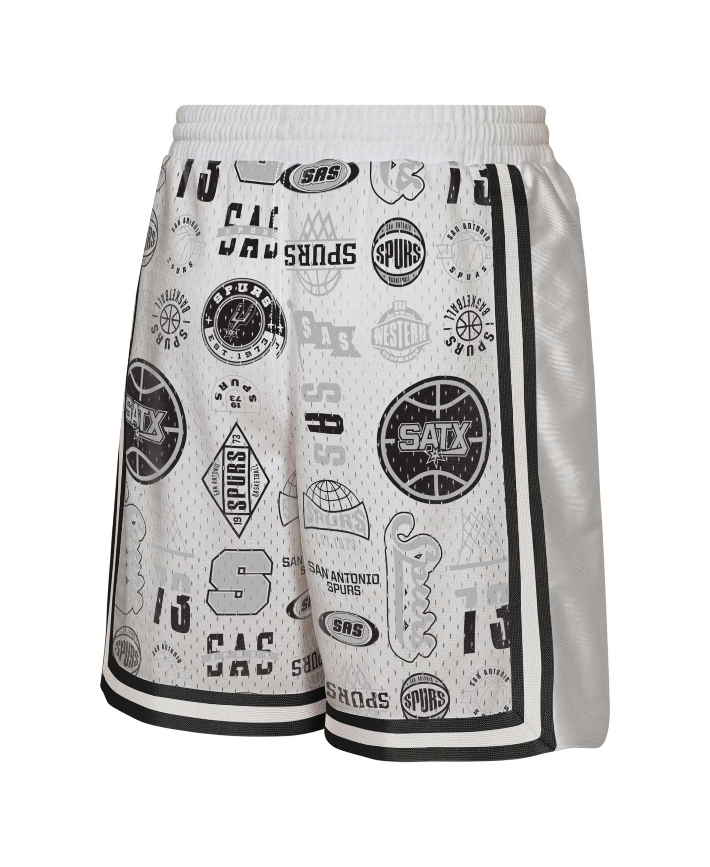 Детские шорты Outerstuff White San Antonio Spurs Ball Hog Dazzle Basketball — фото 3
