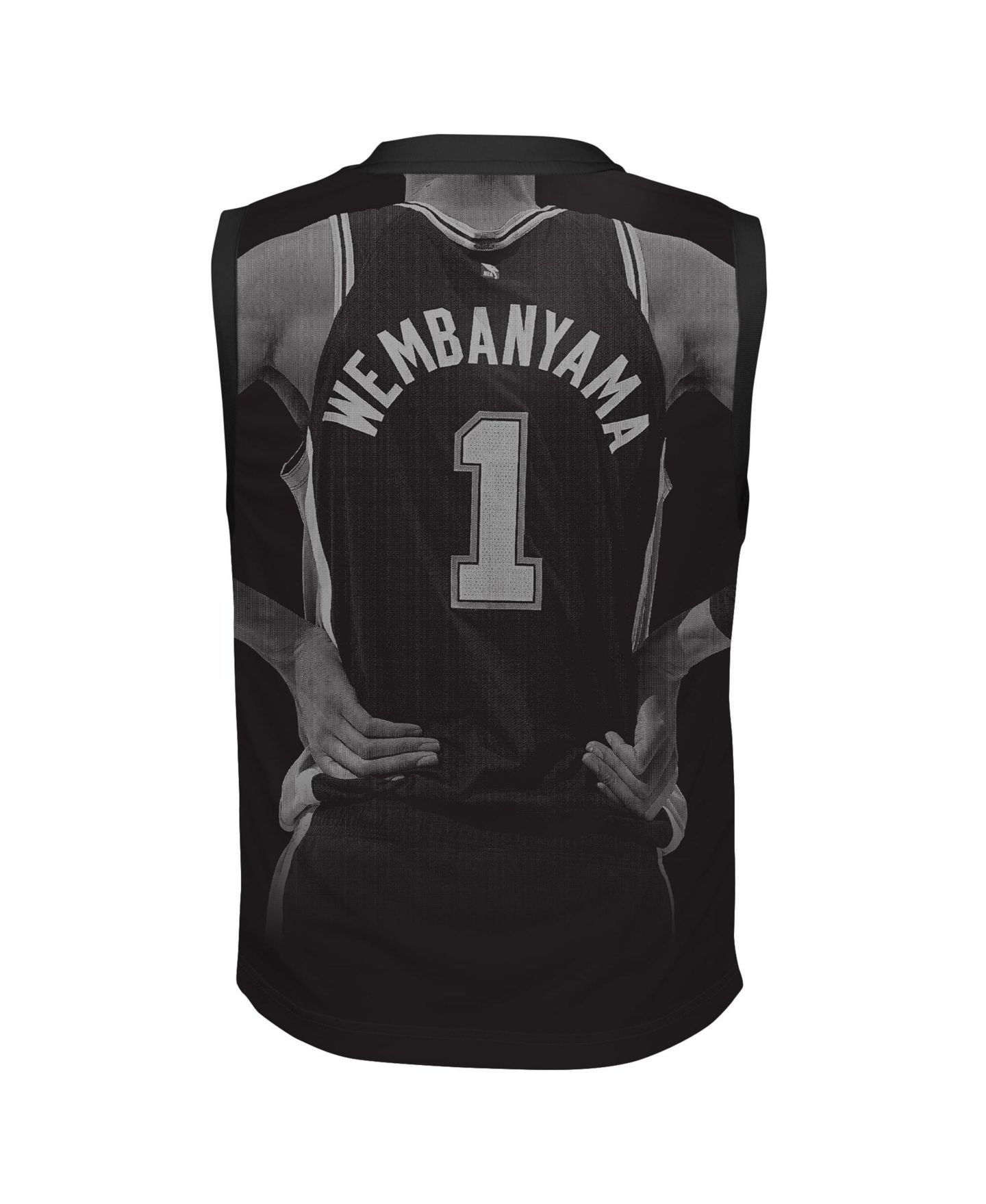 Детский топ Outerstuff Victor Wembanyama Black San Antonio Spurs Icon Play Jersey — фото 3
