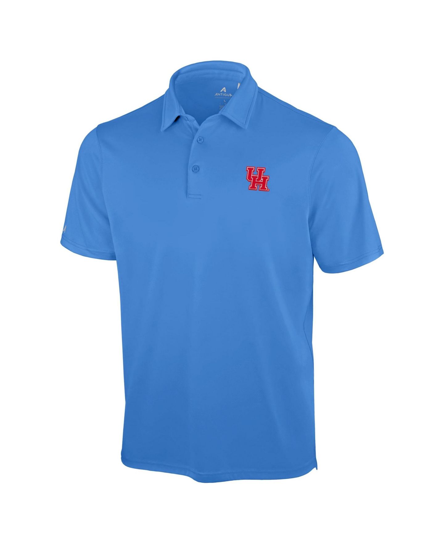Мужское поло Antigua Powder Blue Houston Cougars Unshakable Solid Polo — фото 2