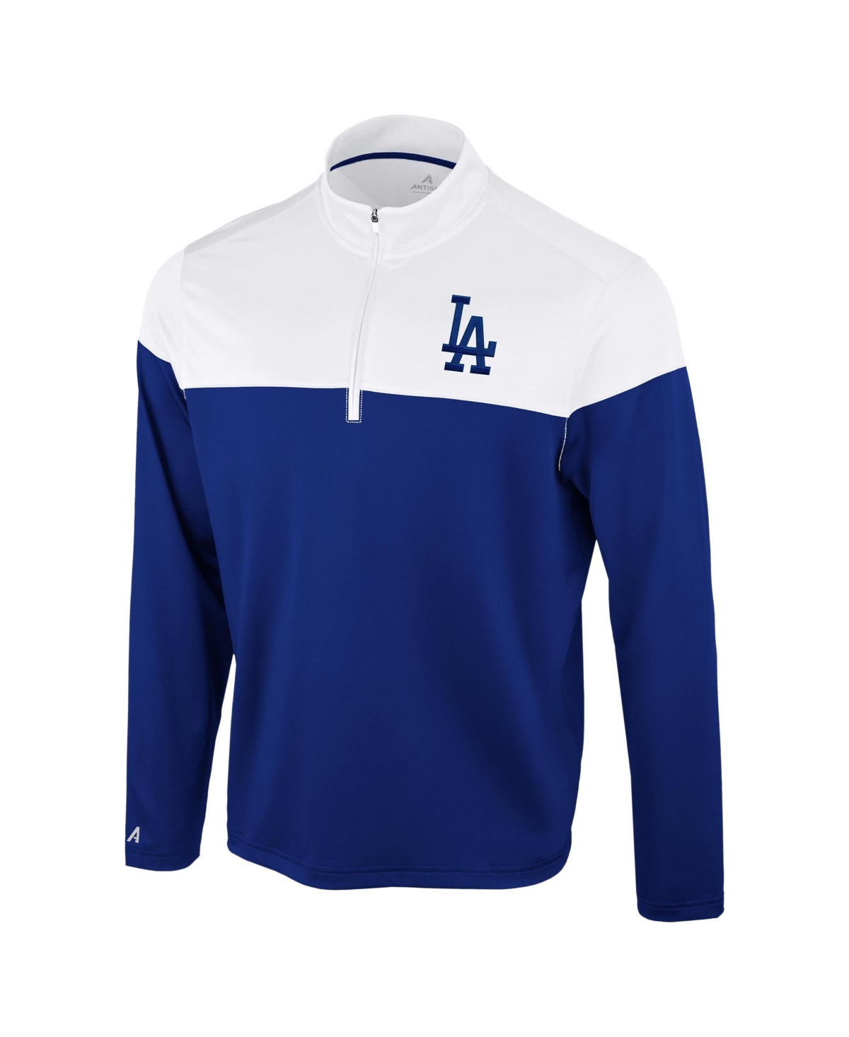 Antigua Men's Royal/White Los Angeles Dodgers Hinder Quarter-Zip Pullover - Royal, White