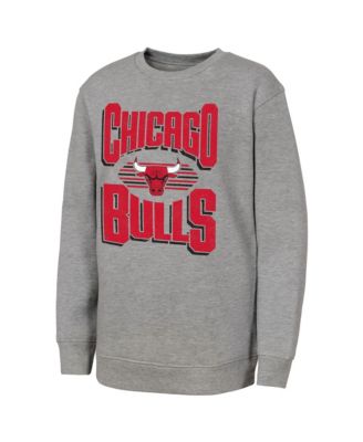 Big Boys' and Girls' Gray Chicago Bulls Jet Stream Sweatshirt