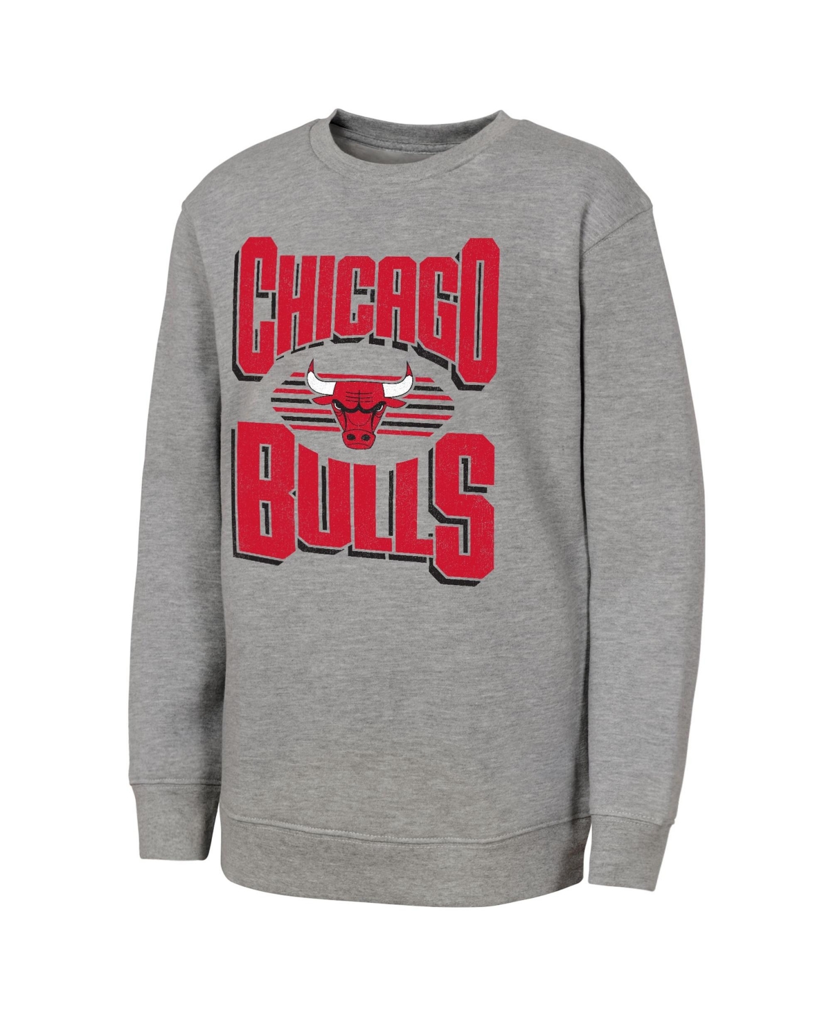 Outerstuff Big Boys' and Girls' Gray Chicago Bulls Jet Stream Sweatshirt - Gray