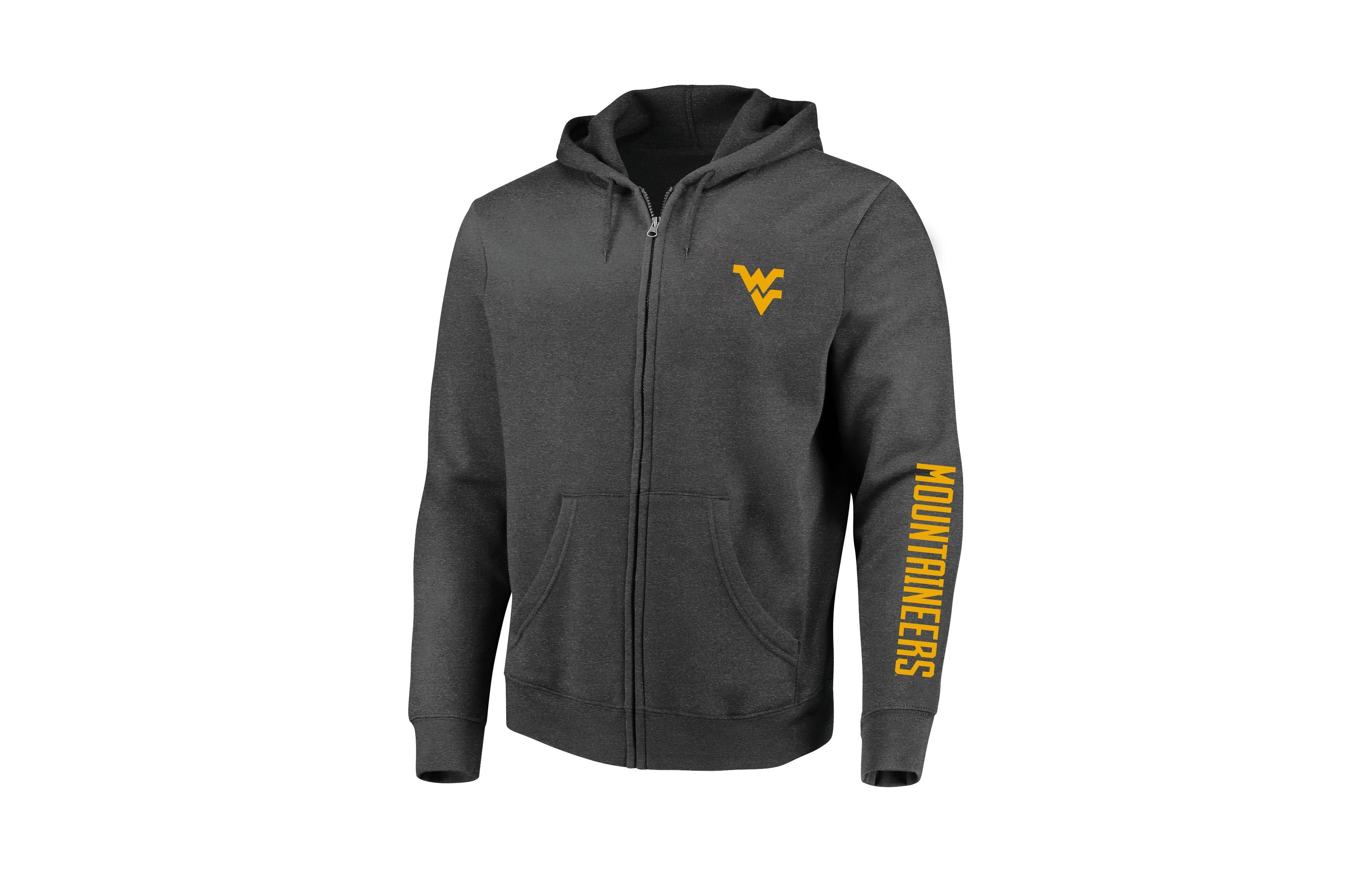 Profile Men's Heather Charcoal West Virginia Mountaineers Big Tall Full-Zip Hoodie