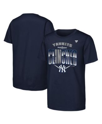 Big Boys' and Girls' Navy New York Yankees 2026 MLB Postseason Locker Room T-Shirt