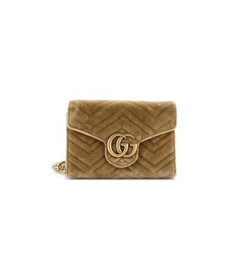 Mini GG Marmont Chain Wallet Matelasse Velvet