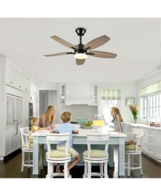 42-in Modern  Downrod Ceiling Fan with LED Lights and Remote Control Included 5-Blade