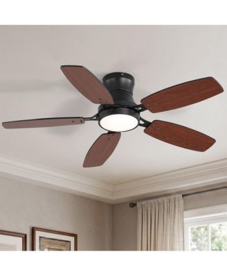 42-in Minimalism Dual-Sided 5-Blade Modern Ceiling Fan with Light Kit, Remote, Indoor Flush Mount Propeller Fan