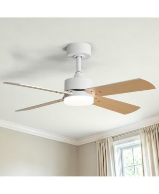 42-inch Minimalism 4-Blade LED Propeller Ceiling Fan with Remote Control and Light Kit Included
