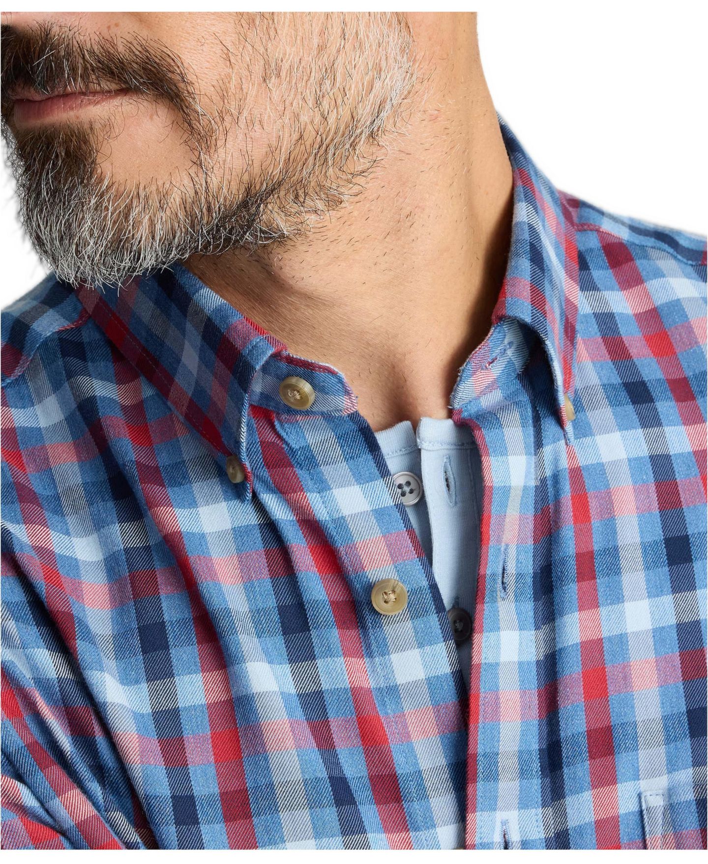 Мужская рубашка UNTUCKit Lockridge Classic-Fit Button-Down Flannel, цвет: Синий — фото 3