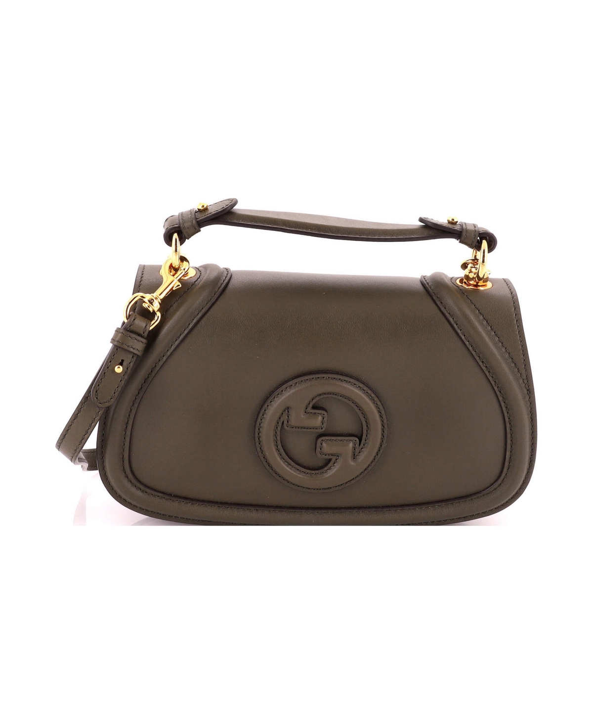 Pre-Owned Gucci Medium Blondie Nm Top Handle Bag Leather - Green
