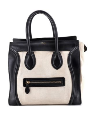 Mini Luggage Bag Canvas and Leather