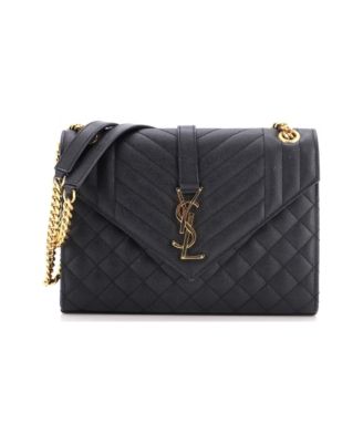 Medium Classic Monogram Envelope Satchel Mixed Matelasse Leather