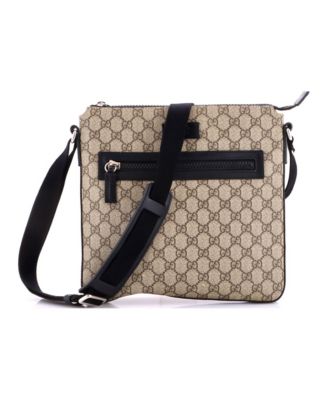 Medium Front Zip Messenger GG Coated Canvas