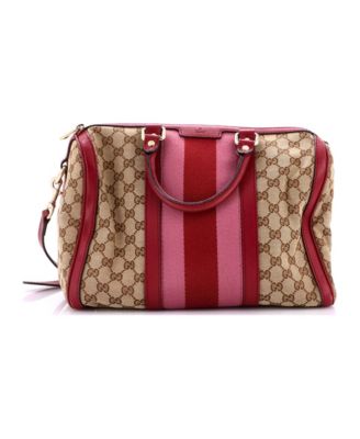 Medium Vintage Web Boston Bag GG Canvas