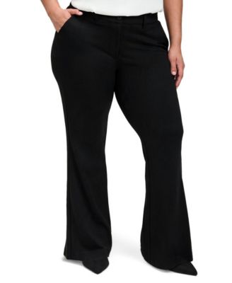 Women's High-Rise Flare Ponte-Knit Pants