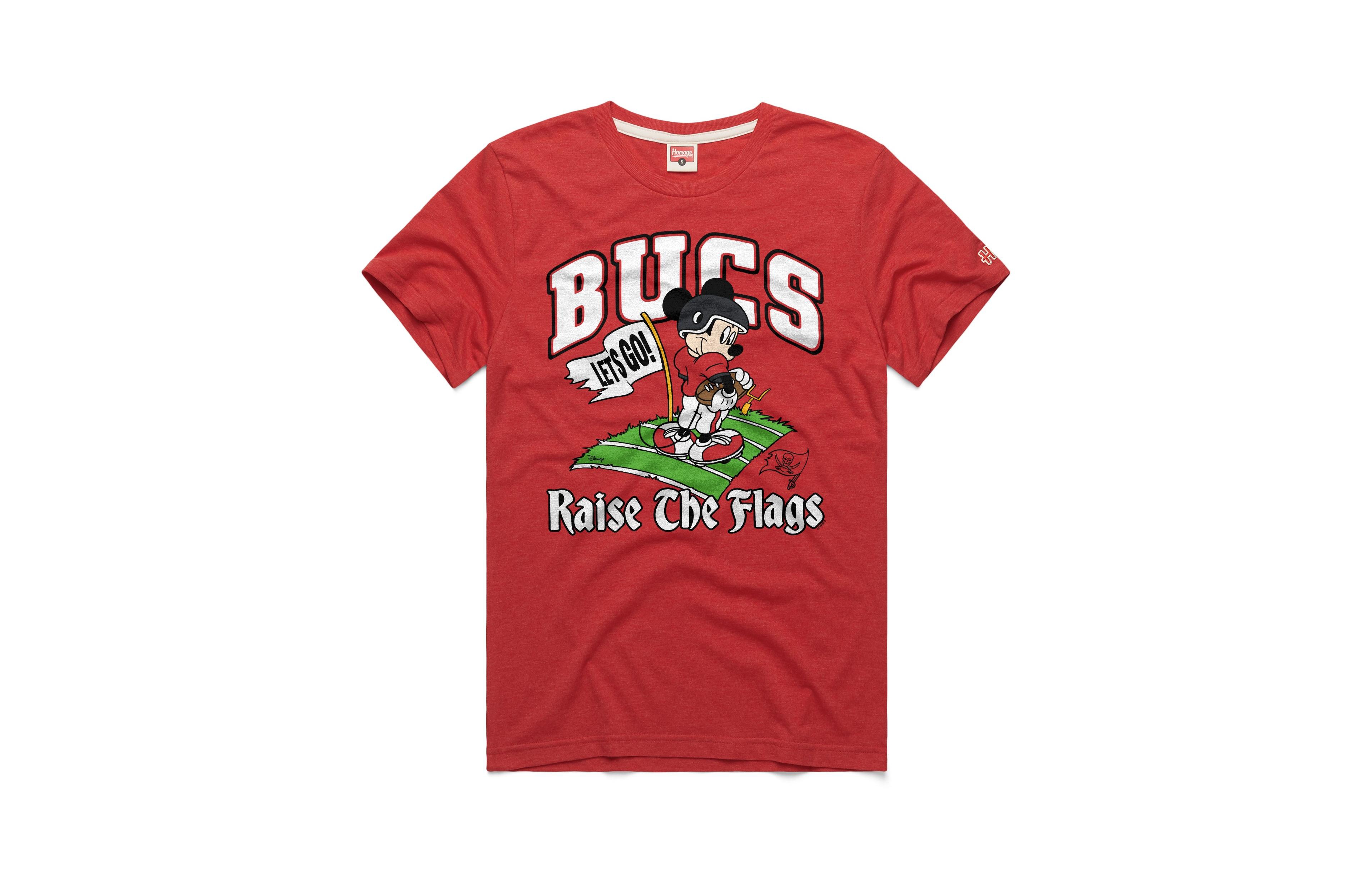 Homage Men's and Women's Red Tampa Bay Buccaneers Mickey T-shirt