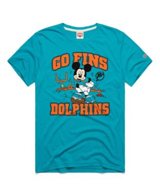 Men's and Women's Aqua Miami Dolphins Mickey T-shirt