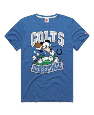 Men's and Women's Royal Indianapolis Colts Mickey T-shirt