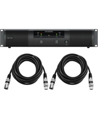NX3000 3000W Ultra Light Class-D Power Amplifier with 2x 25' Cable
