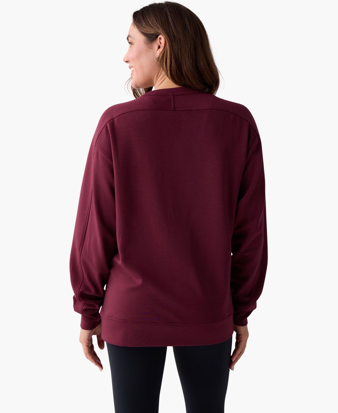 Женская толстовка Centerline Athletics Après Long-Sleeve Crewneck, цвет: Dark Currant — фото 2
