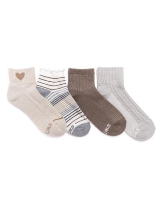Women's Dream Step Arch Support Crew Socks, 4-Pair