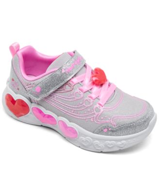 Little Girls Enchanted Heart Lights Light-Up Sneakers from Finish Line