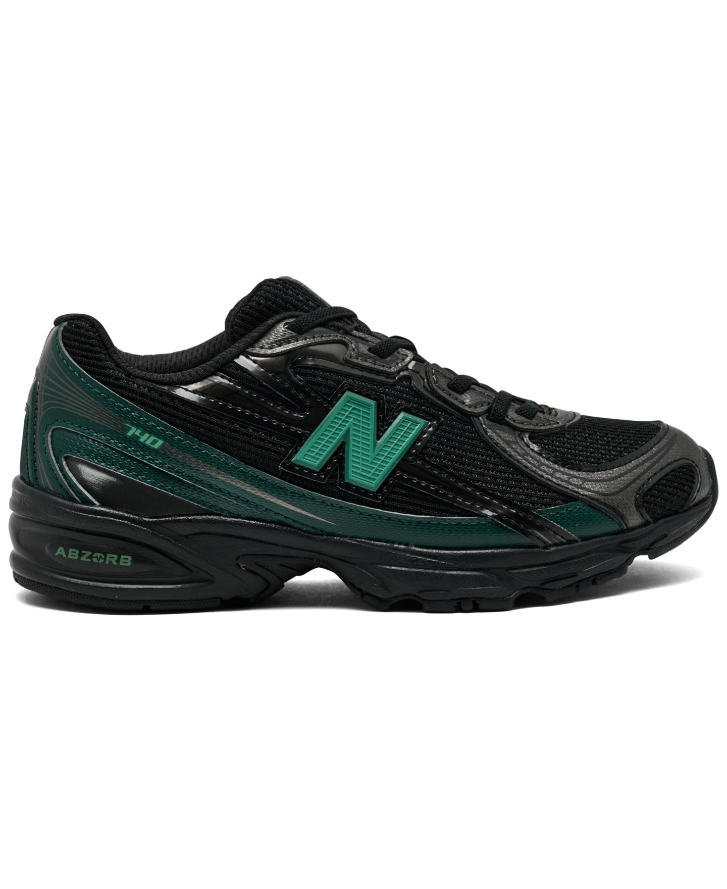 Детские кроссовки New Balance 740 Bungee Lace Low-Top, цвет: Чёрный — фото 2