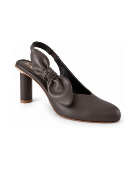 Женские туфли Bróg Una Column-Heel Round-Toe Slingback, цвет: Какао коричневый