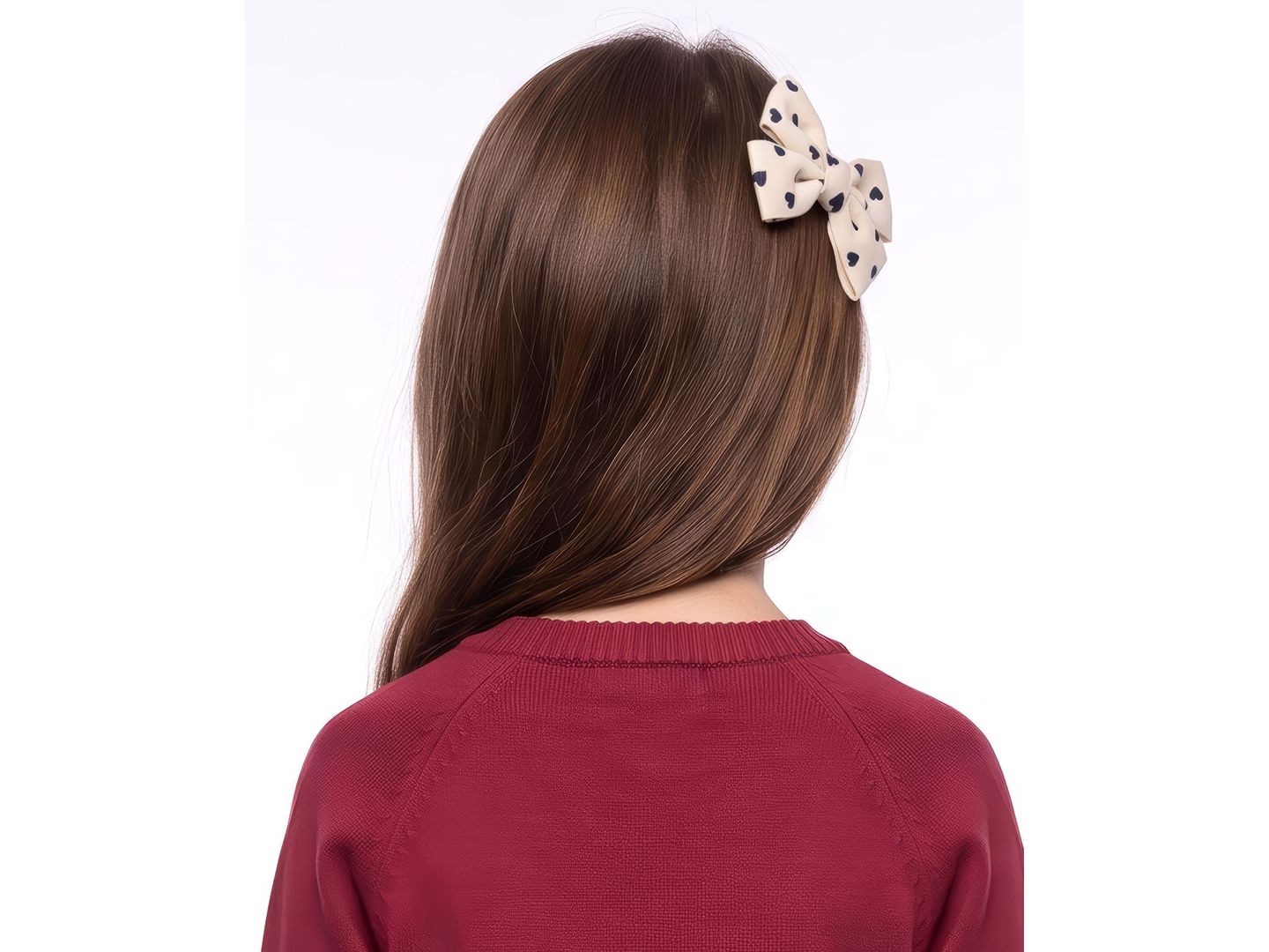 Свитер CeCe Bow and Heart Crewneck для девочек, цвет: Средний красный — фото 5