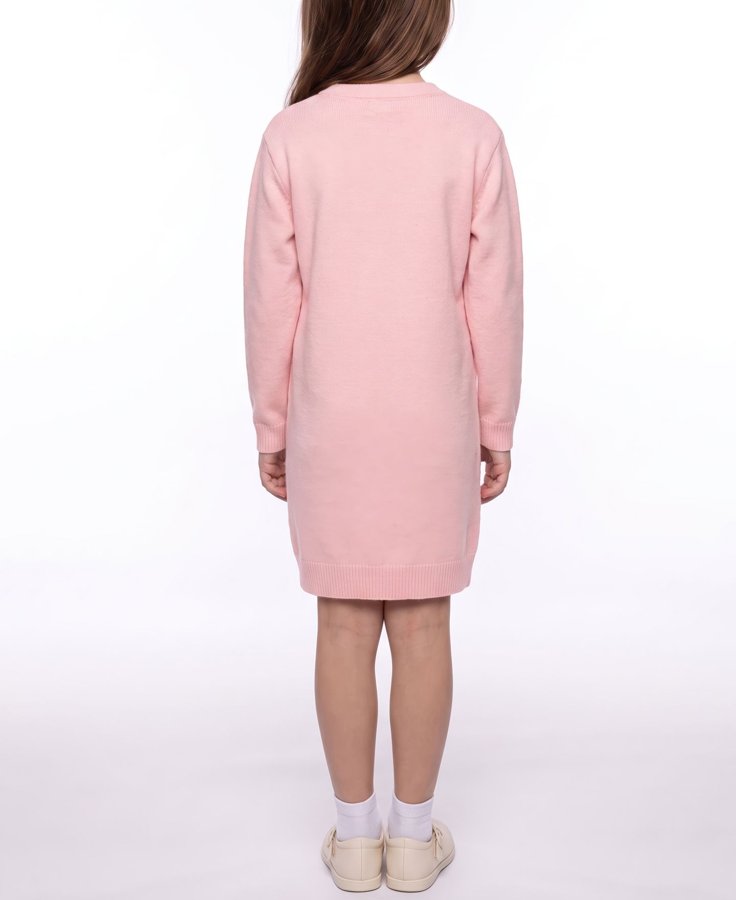 Платье CeCe Sequin Long-Sleeve Crewneck Dress для девочек, цвет: Светлый розовый — фото 3
