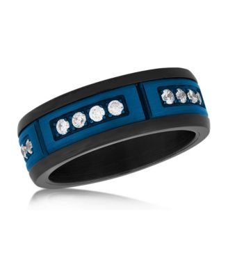 Men's Cubic Zirconia Station Ring