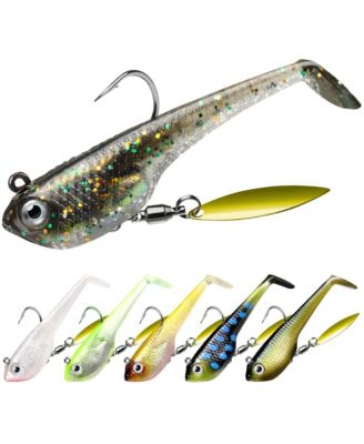 Soft Fishing Lures With Bkk Hooks Trembly Sinking Vibrating Swim Pre Rigged Swimbaits