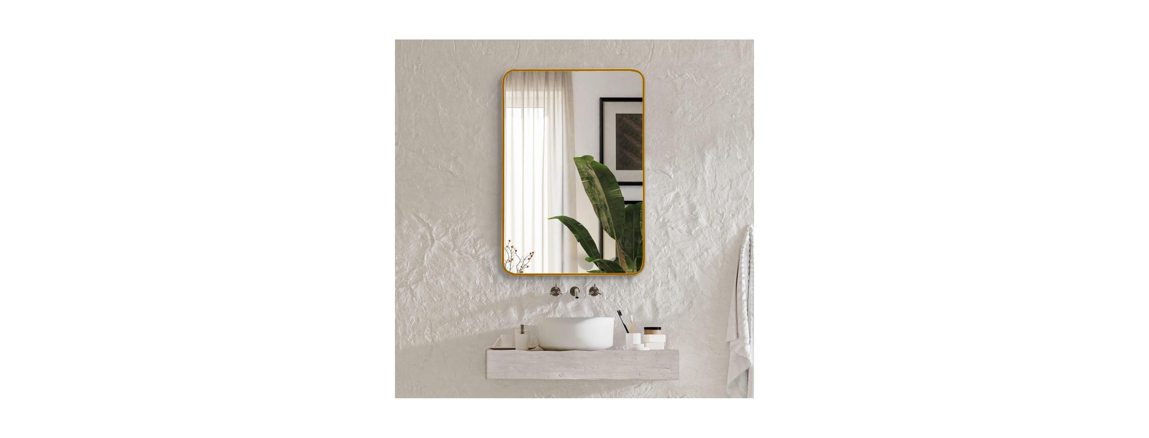 Laoties 22" x 30" Rectangular Bathroom Vanity Mirror with Metal Frame Modern Decorative Wall