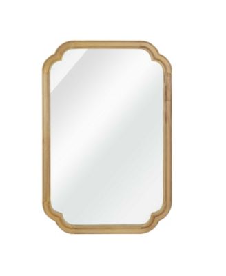 Home Decor Wall Vanity Mirror 24 x 36 Inch Rounded Corner Solid Wood Frame Mirror Stylish Decorative Wall Mounted Mirror for Bathroom Entryway