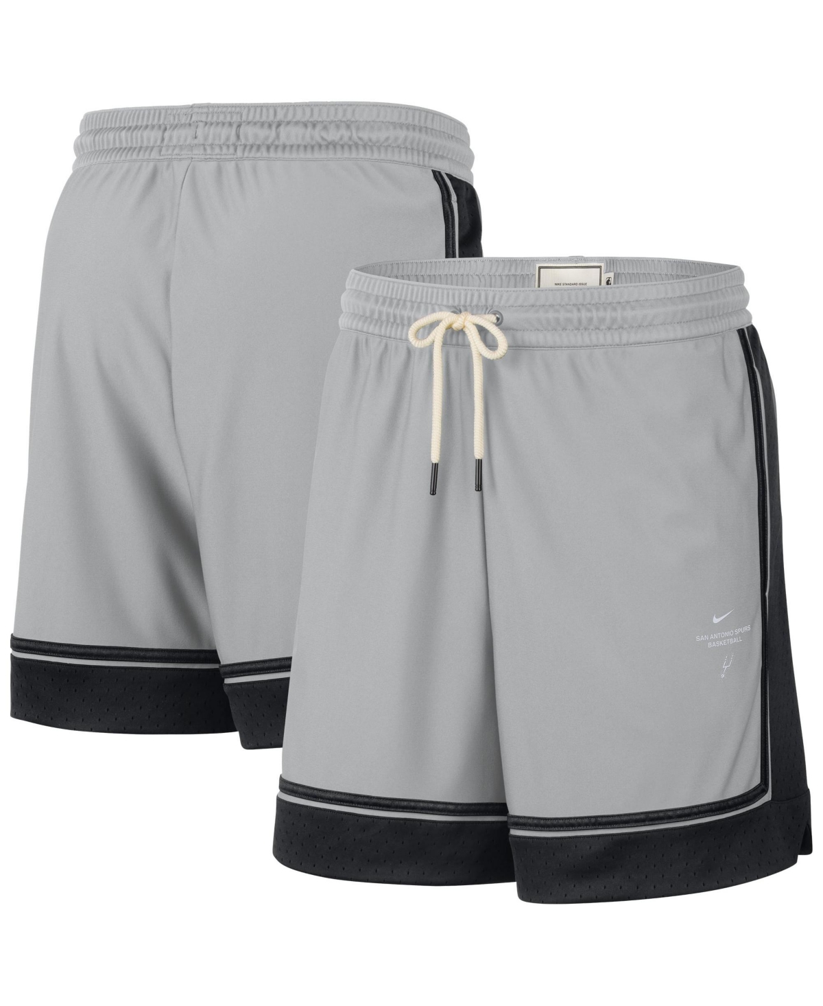 Nike Men's Silver San Antonio Spurs 2026 Standard Issue Pre-Game Pro Shorts - Silver, Black
