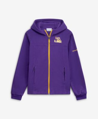 Big Boys' and Girls' Purple LSU Tigers Flanker Fleece Full-Zip Hoodie