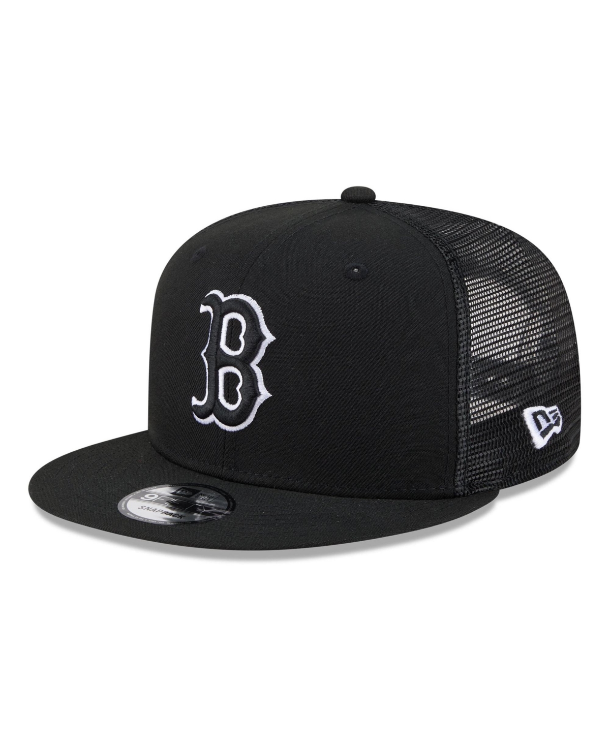 New Era Men's Black Boston Red Sox 9FIFTY Adjustable Trucker Hat - Black