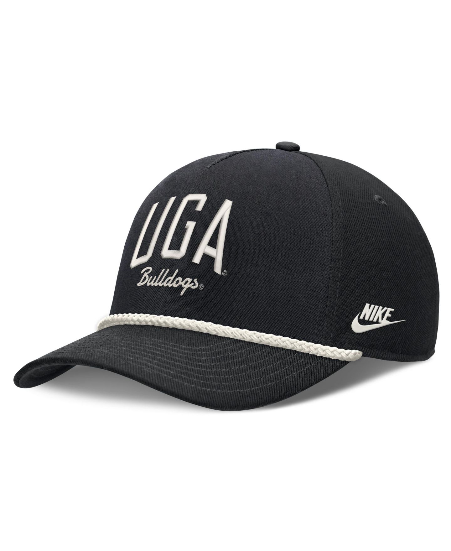 Кепка Nike Black Georgia Bulldogs Letter Rope Rise Adjustable Hat — фото 1