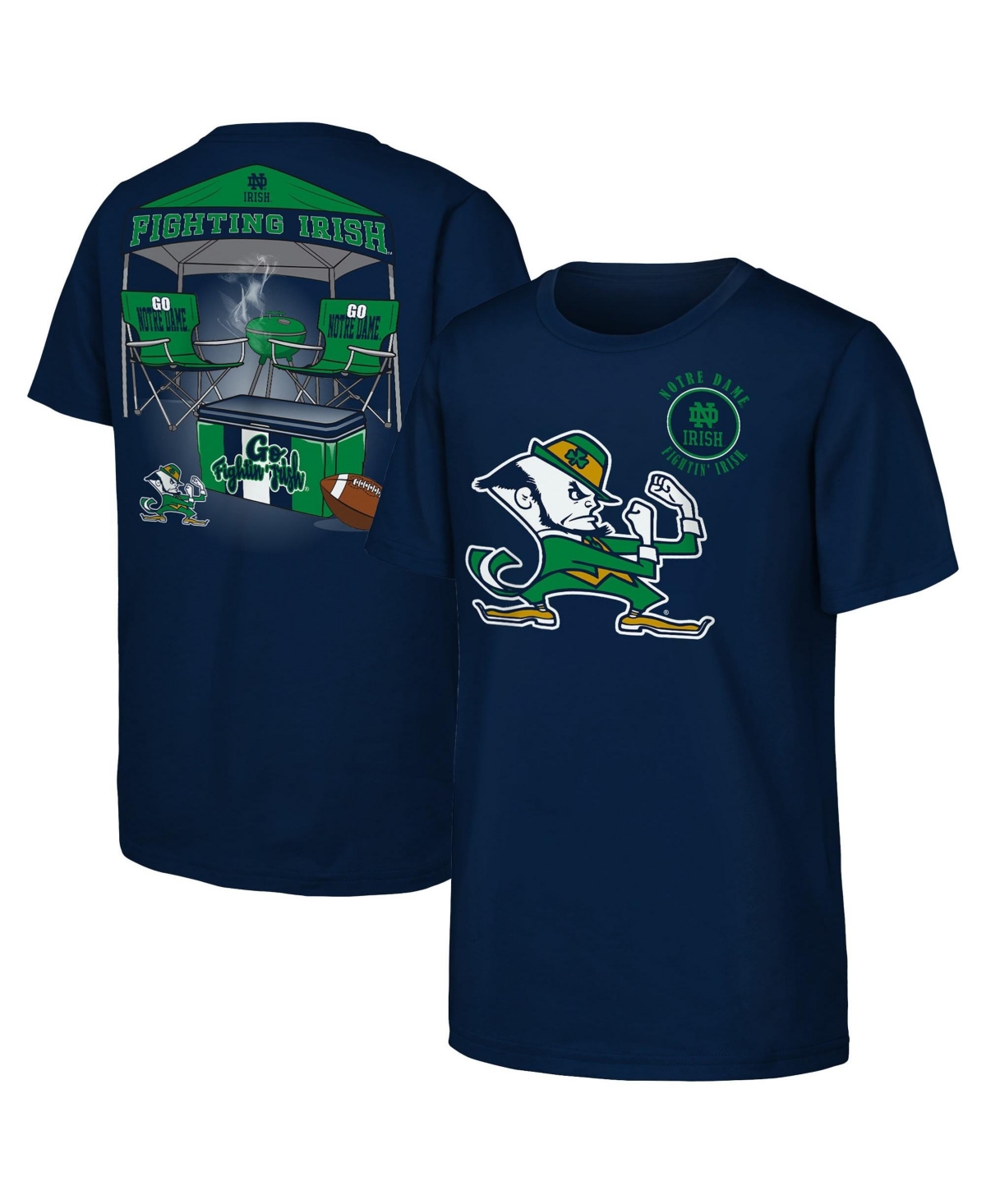 Outerstuff Big Boys' and Girls' Navy Notre Dame Fighting Irish Tailgater Hometown T-Shirt - Navy