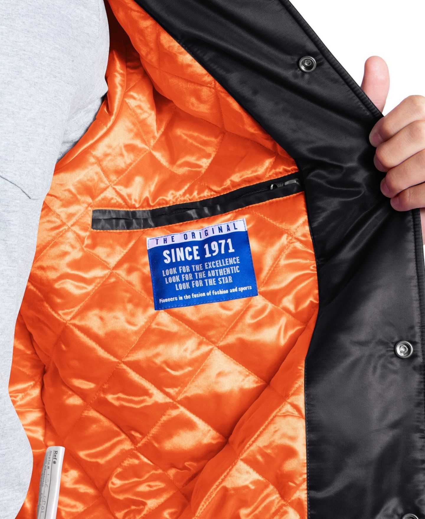 Мужская куртка Starter Black Cincinnati Bengals Courtside Varsity Full Snap — фото 4