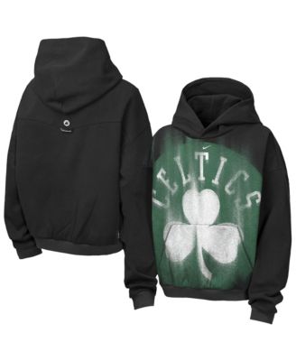 Big Boys' and Girls' Black Boston Celtics 2026 Standard Issue Practice Icon Fleece Pullover Hoodie