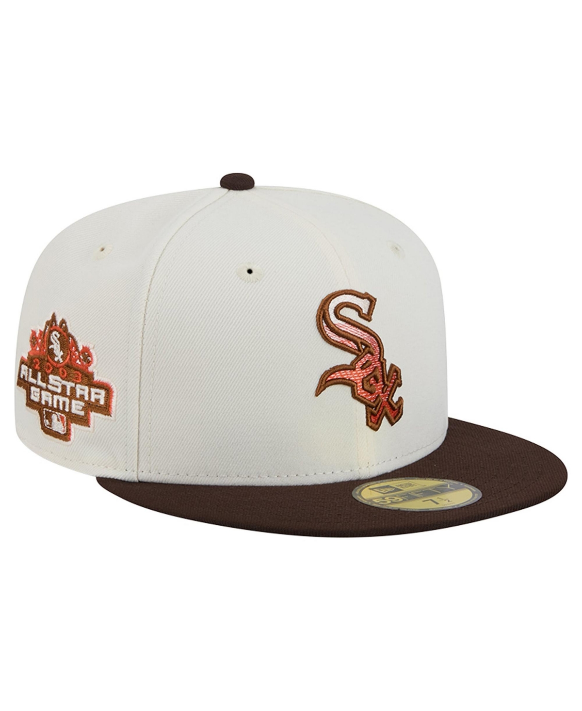 New Era Men's Natural/Brown Chicago White Sox Pumpkin Spice 59FIFTY Fitted Hat - Natural, Brown