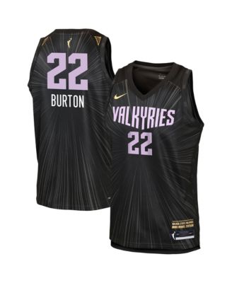 Big Boys' and Girls' Veronica Burton Anthracite Golden State Valkyries Victory Rebel Edition Jersey