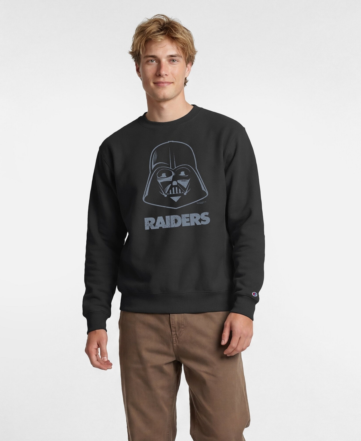 Champion Men's Disney x Black Las Vegas Raiders Darth Vader Power blend Sweatshirt - Black