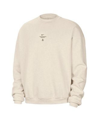 Men's Oatmeal Houston Rockets 2026 Stretch Crewneck Sweatshirt