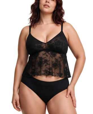 Plus Size Nadia V-Neck Wireless Lace Cami