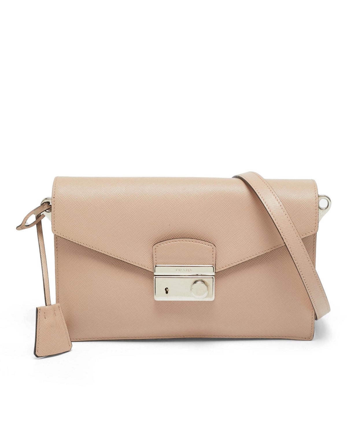 Pre-Owned Prada Women's Saffiano Leather Sound Flap Shoulder Bag