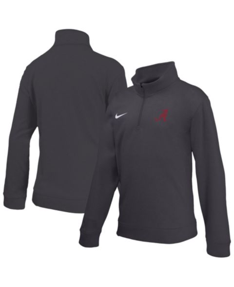 Детский свитер Nike Anthracite Alabama Crimson Tide Therma-FIT Quarter-Zip Pullover