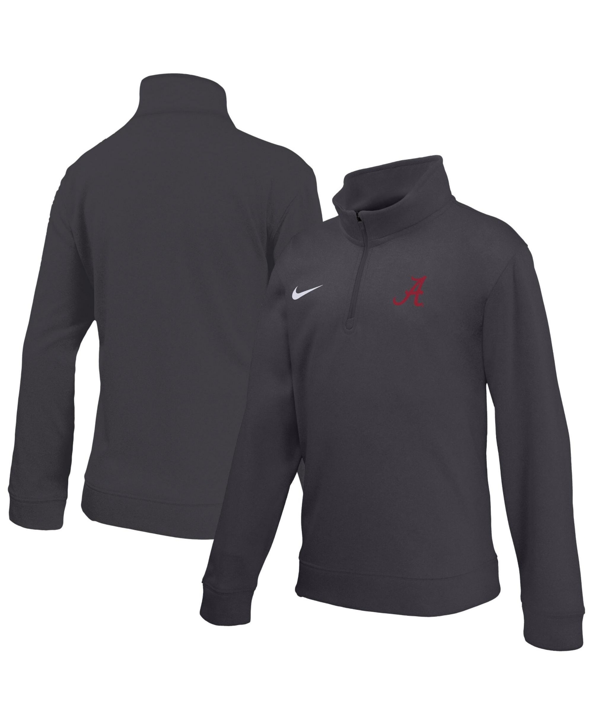 Nike Big Boys' and Girls' Anthracite Alabama Crimson Tide Therma-fit Quarter-Zip Pullover - Anthracite