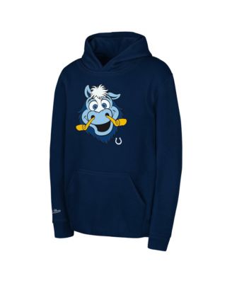 Big Boys' and Girls' Navy Indianapolis Colts Mascot Close Up Hoodie